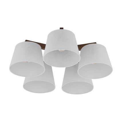 BRILAGI - LED επιφανειακός πολυέλαιος LATTE 5xE27/15W/230V πεύκο/λευκό