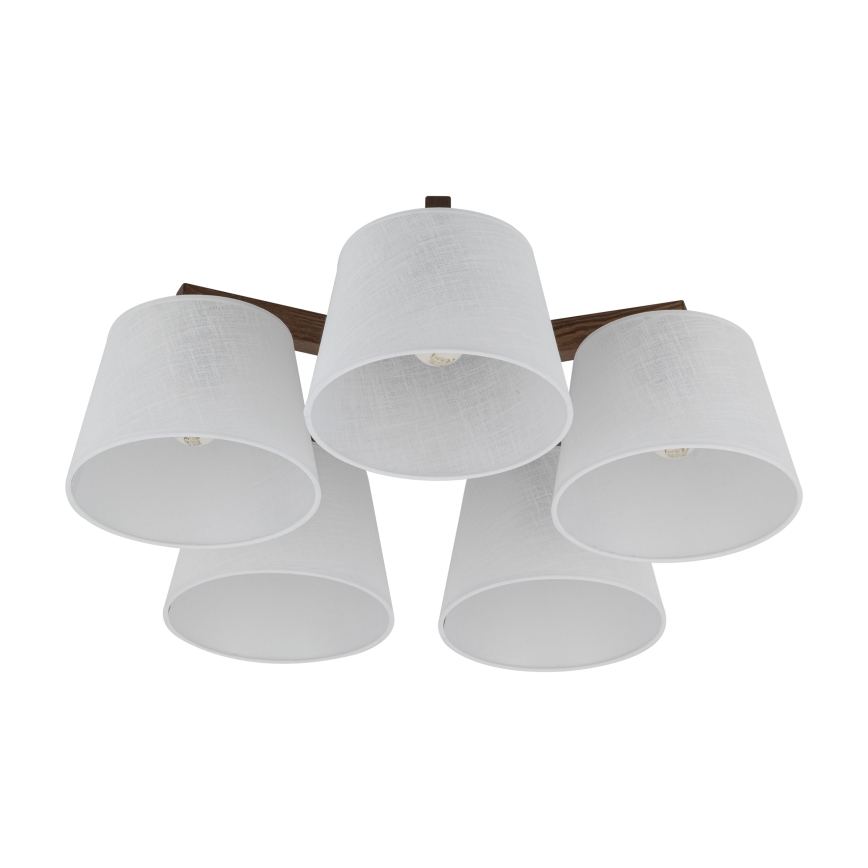 BRILAGI - LED επιφανειακός πολυέλαιος LATTE 5xE27/15W/230V πεύκο/λευκό