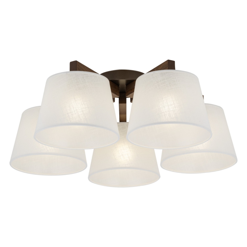 BRILAGI - LED επιφανειακός πολυέλαιος LATTE 5xE27/15W/230V πεύκο/λευκό