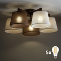 BRILAGI - LED Επιφανειακός πολυέλαιος LATTE 5xE27/15W/230V πεύκο/μικτό