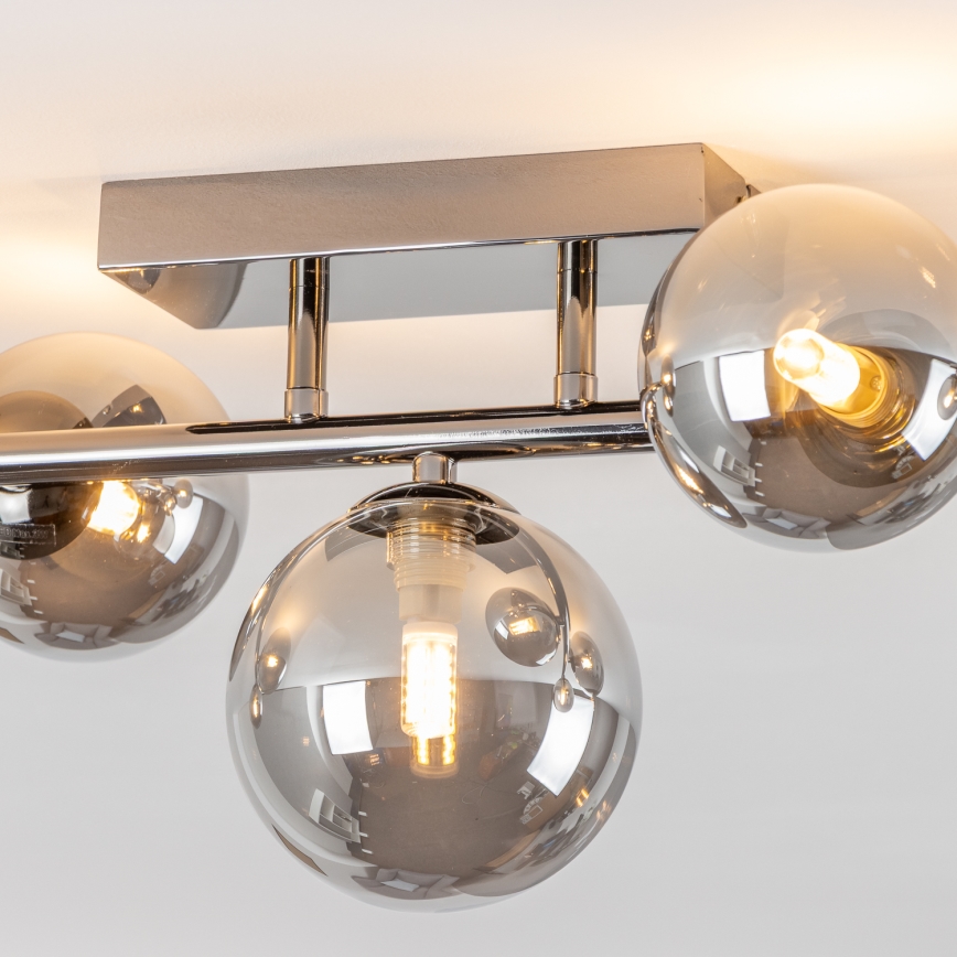 Brilagi - LED επιφανειακός πολυέλαιος οροφής MILLA 7xG9/3W/230V μαύρο χρώμιο/καπνιστό