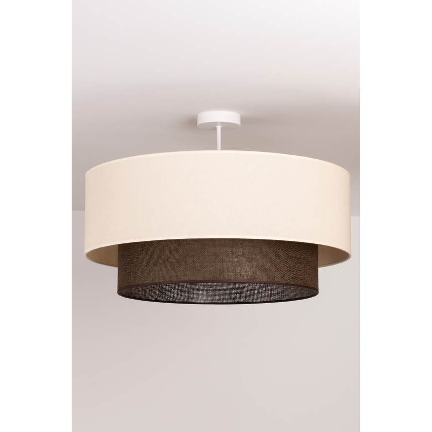 Brilagi - LED Επικαθήμενο Φωτιστικό Οροφής BOHO STYLE 3xE27/15W/230V διάμ. 60 cm κρεμ/καφέ