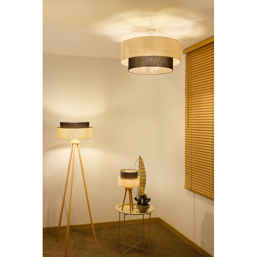 Brilagi - LED Επικαθήμενο Φωτιστικό Οροφής BOHO STYLE 3xE27/15W/230V διάμ. 60 cm κρεμ/καφέ