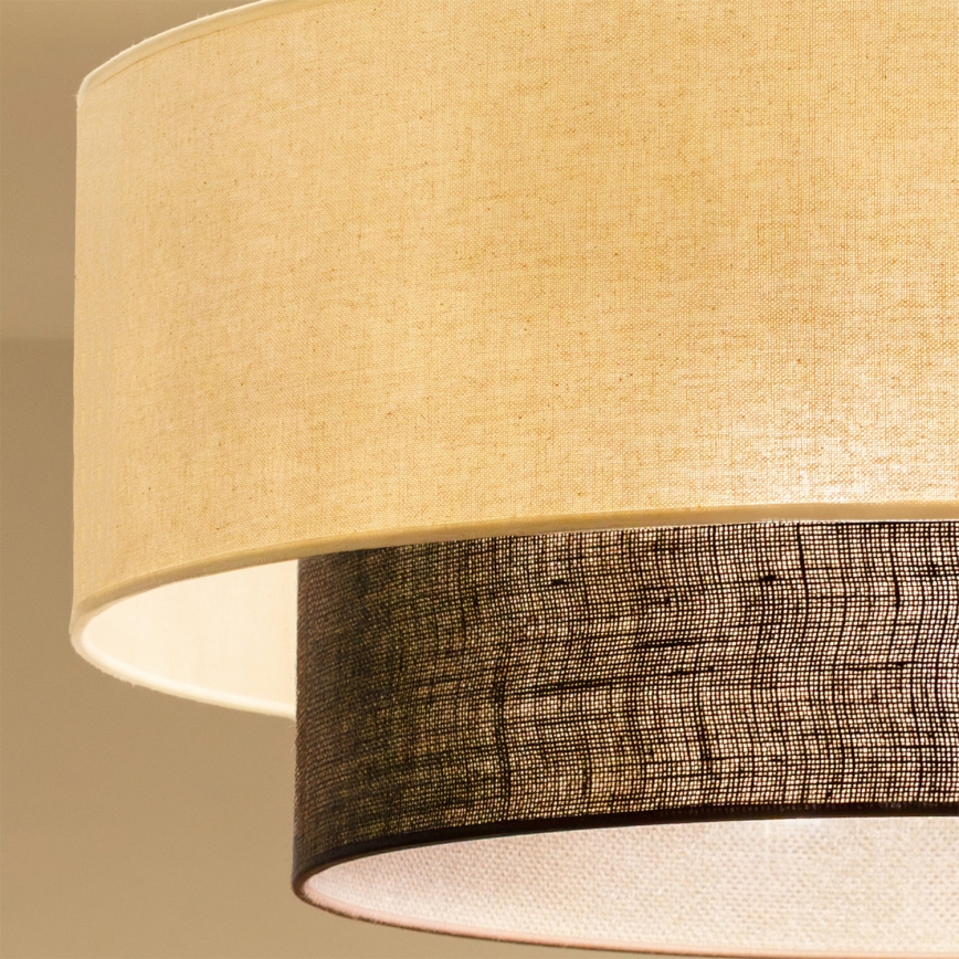 Brilagi - LED Επικαθήμενο Φωτιστικό Οροφής BOHO STYLE 3xE27/15W/230V διάμ. 60 cm κρεμ/καφέ