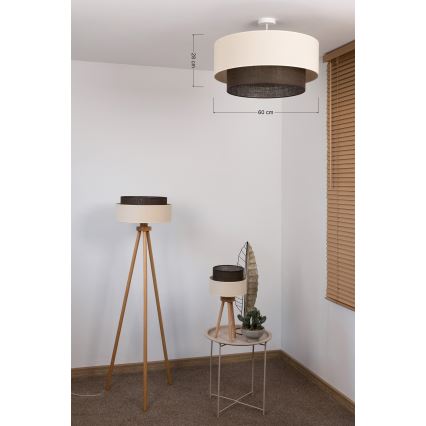 Brilagi - LED Επικαθήμενο Φωτιστικό Οροφής BOHO STYLE 3xE27/15W/230V διάμ. 60 cm κρεμ/καφέ