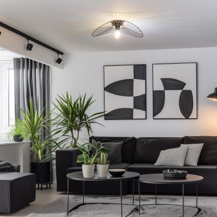 Brilagi - LED Επικαθήμενο φωτιστικό οροφής CERIA WIRE 1xE27/40W/230V 40x56 cm μαύρο