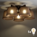 BRILAGI - LED επικαθήμενος πολυέλαιος LATTE 5xE27/15W/230V πεύκο/καφέ