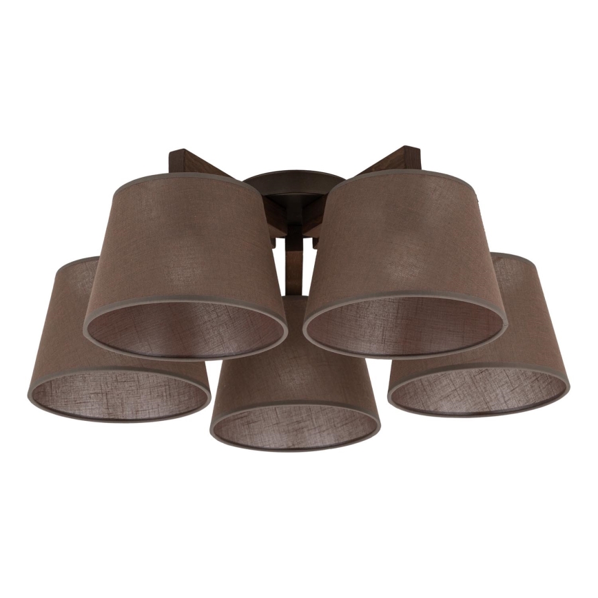 BRILAGI - LED επικαθήμενος πολυέλαιος LATTE 5xE27/15W/230V πεύκο/καφέ