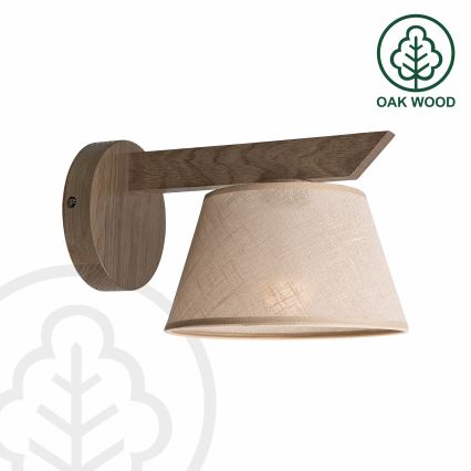 Brilagi - LED Επιτοίχιο φωτιστικό ANTHONY 1xE14/40W/230V δρυς καρυδιά/μπεζ