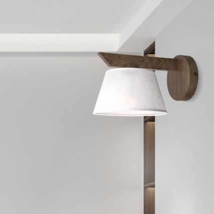 Brilagi - LED Επιτοίχιο φωτιστικό ANTHONY 1xE14/40W/230V δρυς καρυδιά/λευκό