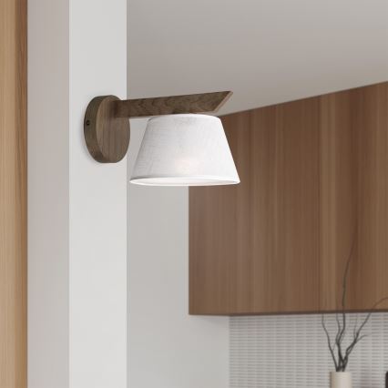 Brilagi - LED Επιτοίχιο φωτιστικό ANTHONY 1xE14/40W/230V δρυς καρυδιά/λευκό