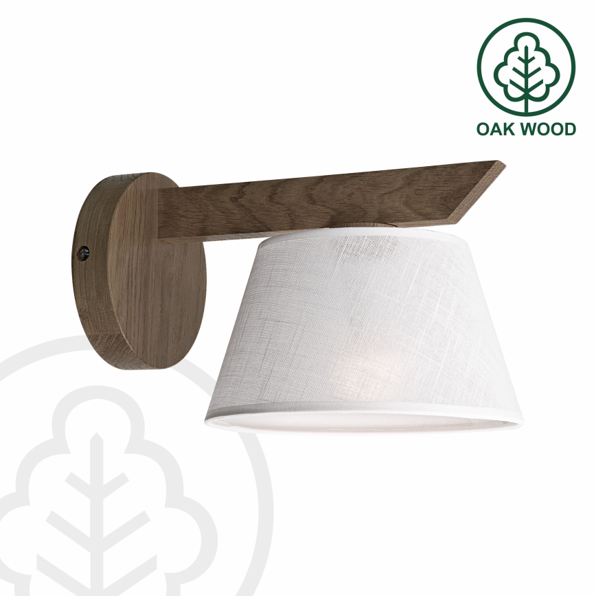 Brilagi - LED Επιτοίχιο φωτιστικό ANTHONY 1xE14/40W/230V δρυς καρυδιά/λευκό