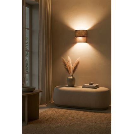 Brilagi - LED επιτοίχιο φωτιστικό BOHO ECO 1xE27/10W/230V καφέ