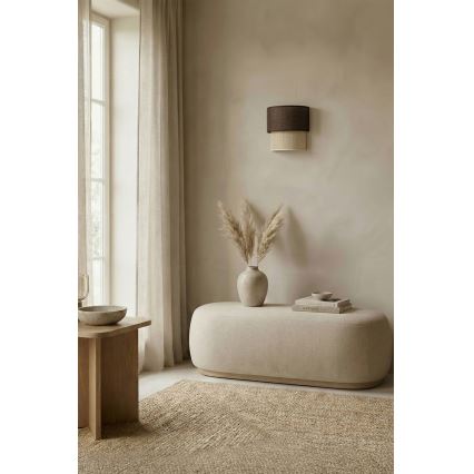 Brilagi - LED Επιτοίχιο Φωτιστικό BOHO ECO 1xE27/10W/230V καφέ/κρεμ