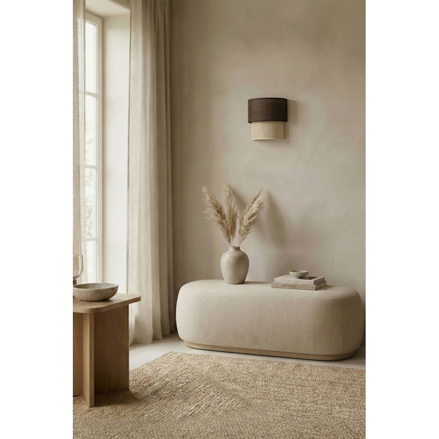 Brilagi - LED Επιτοίχιο Φωτιστικό BOHO ECO 1xE27/10W/230V καφέ/κρεμ