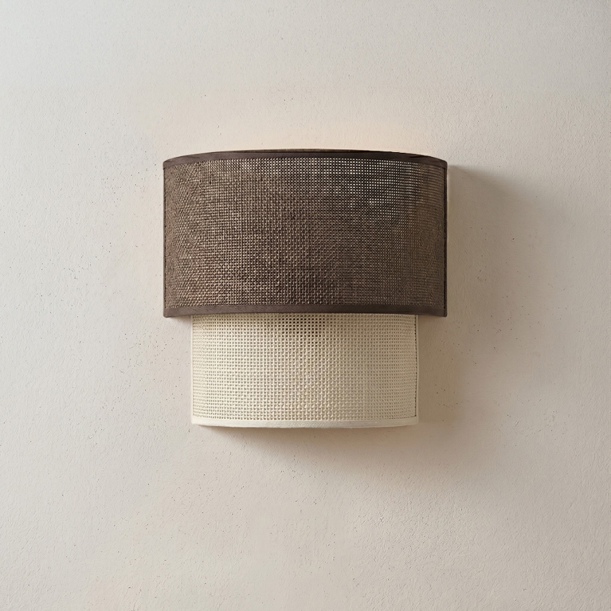 Brilagi - LED Επιτοίχιο Φωτιστικό BOHO ECO 1xE27/10W/230V καφέ/κρεμ