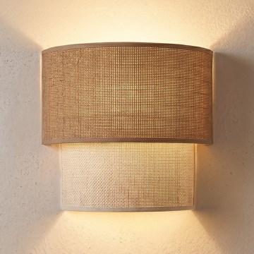Brilagi - LED Επιτοίχιο φωτιστικό BOHO ECO 1xE27/10W/230V μπεζ/εκρού