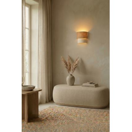 Brilagi - LED Επιτοίχιο φωτιστικό BOHO ECO 1xE27/10W/230V μπεζ/εκρού