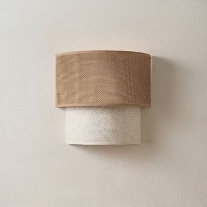 Brilagi - LED Επιτοίχιο φωτιστικό BOHO ECO 1xE27/10W/230V μπεζ/εκρού