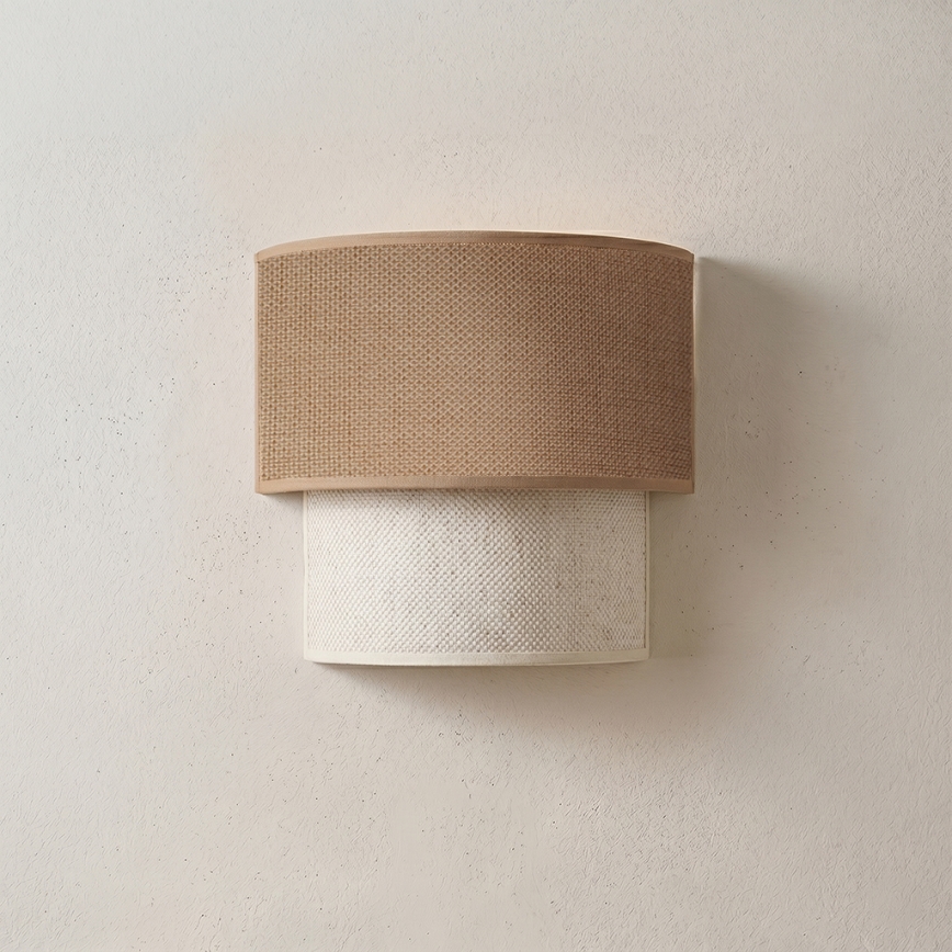 Brilagi - LED Επιτοίχιο φωτιστικό BOHO ECO 1xE27/10W/230V μπεζ/εκρού