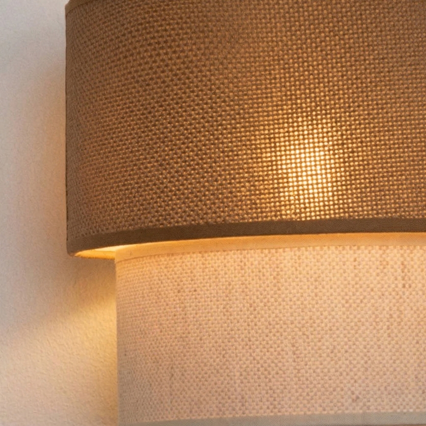 Brilagi - LED Επιτοίχιο φωτιστικό BOHO ECO 1xE27/10W/230V μπεζ/εκρού