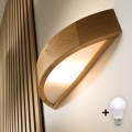 Brilagi - LED Επιτοίχιο φωτιστικό CARVALHO 1xE27/15W/230V σε δρυ