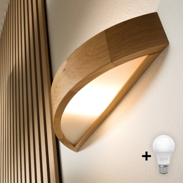 Brilagi - LED Επιτοίχιο φωτιστικό CARVALHO 1xE27/15W/230V σε δρυ