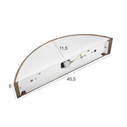 Brilagi - LED επιτοίχιο φωτιστικό CARVALHO 1xE27/15W/230V σε χρώμα δρυός/καρυδιάς