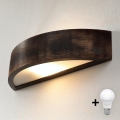 Brilagi - LED Επιτοίχιο φωτιστικό CARVALHO SMOKEY 1xE27/60W/230V δρυς