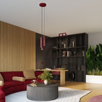 Brilagi - LED Επιτοίχιο φωτιστικό CRESTO 1xGU10/10W/230V 10 cm μπορντό