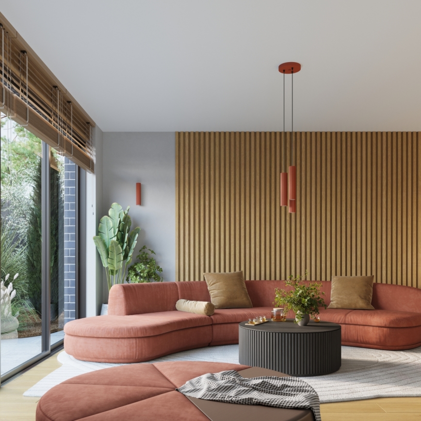 Brilagi - LED επιτοίχιο φωτιστικό CRESTO 2xGU10/10W/230V 30 cm κόκκινο