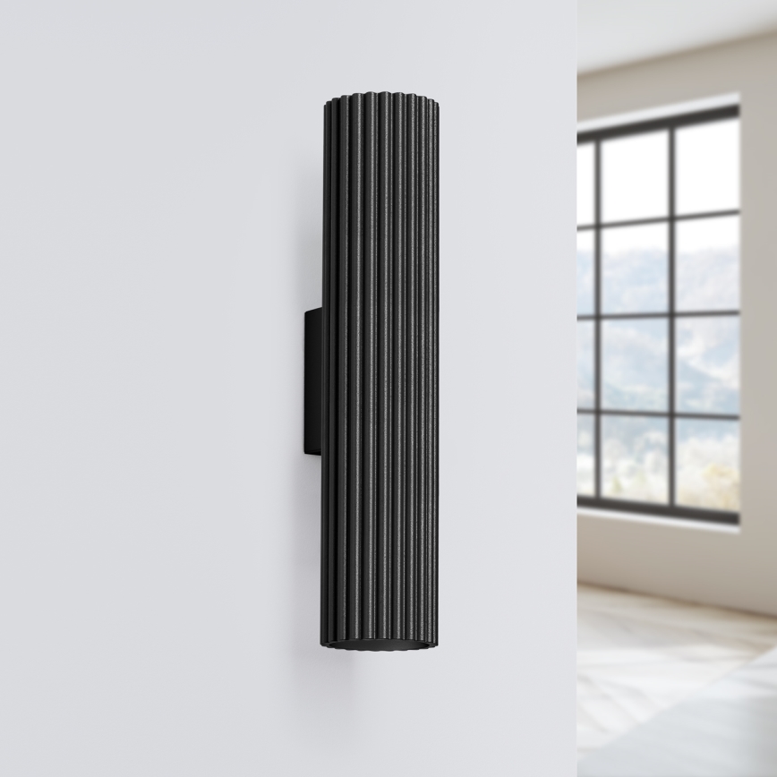 Brilagi - LED επιτοίχιο φωτιστικό CRESTO 2xGU10/10W/230V 30 cm μαύρο