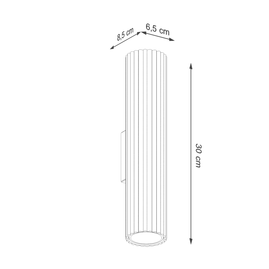 Brilagi - LED επιτοίχιο φωτιστικό CRESTO 2xGU10/10W/230V 30 cm μαύρο