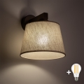 BRILAGI - LED Επιτοίχιο φωτιστικό LATTE 1xE27/15W/230V πεύκο/μπεζ