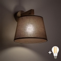 BRILAGI - LED Επιτοίχιο φωτιστικό LATTE SABIA 1xE27/15W/230V πεύκο/καφέ