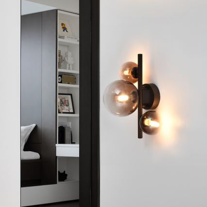 Brilagi - LED Επιτοίχιο Φωτιστικό MILLA 3xG9/3W/230V καφέ/καπνιστό καφέ