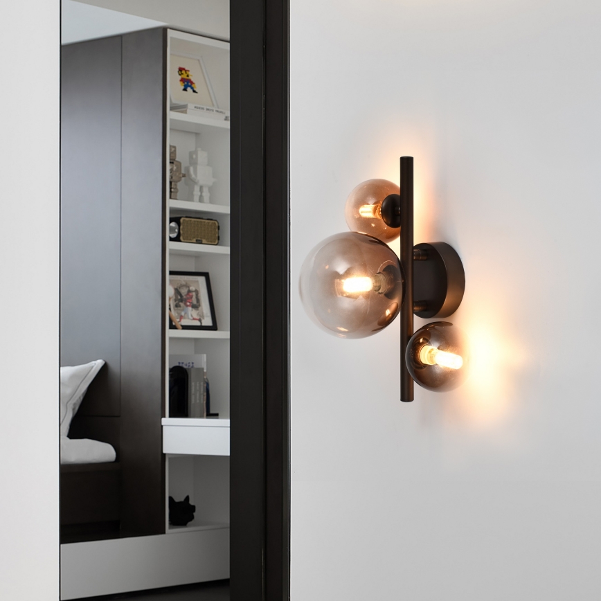 Brilagi - LED Επιτοίχιο Φωτιστικό MILLA 3xG9/3W/230V καφέ/καπνιστό καφέ