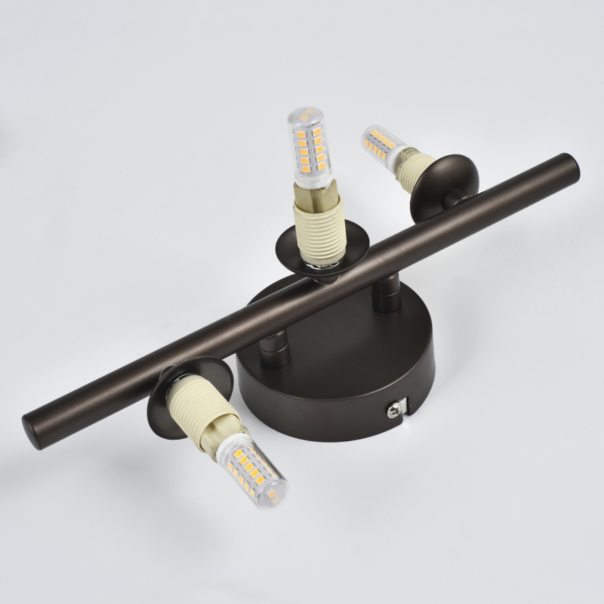 Brilagi - LED Επιτοίχιο Φωτιστικό MILLA 3xG9/3W/230V καφέ/καπνιστό καφέ