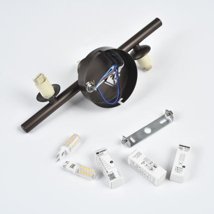Brilagi - LED Επιτοίχιο Φωτιστικό MILLA 3xG9/3W/230V καφέ/καπνιστό καφέ