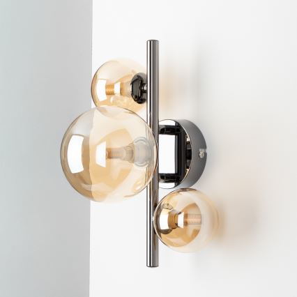 Brilagi - LED Επιτοίχιο φωτιστικό MILLA 3xG9/3W/230V μαύρο χρώμιο/χρυσό