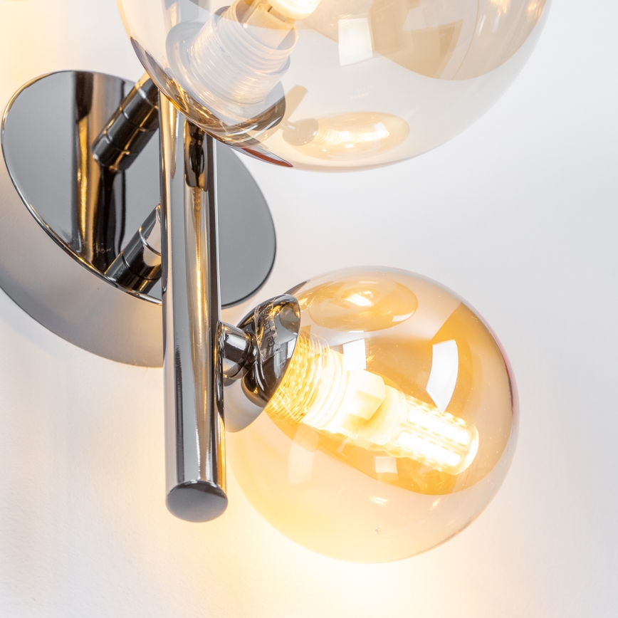 Brilagi - LED Επιτοίχιο φωτιστικό MILLA 3xG9/3W/230V μαύρο χρώμιο/χρυσό