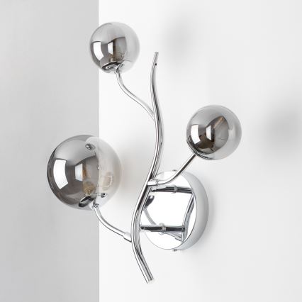 Brilagi - LED επιτοίχιο φωτιστικό MISTEL 3xG9/3W/230V μαύρο χρώμιο/καπνιστό