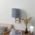 BRILAGI - LED Επιτοίχιο φωτιστικό NUBILA 1xE27/60W/230V ματ χρώμιο/ανοιχτό γκρι