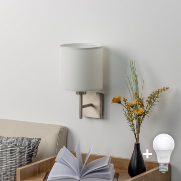BRILAGI - LED Επιτοίχιο φωτιστικό NUBILA 1xE27/60W/230V ματ χρώμιο/λευκό
