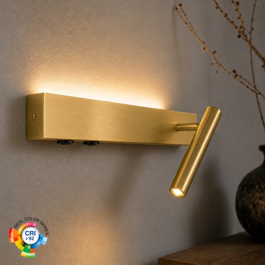 Brilagi - LED Επιτοίχιο φωτιστικό σποτ ARLIX LED/3W/230V + LED/7W χρυσό CRI 90