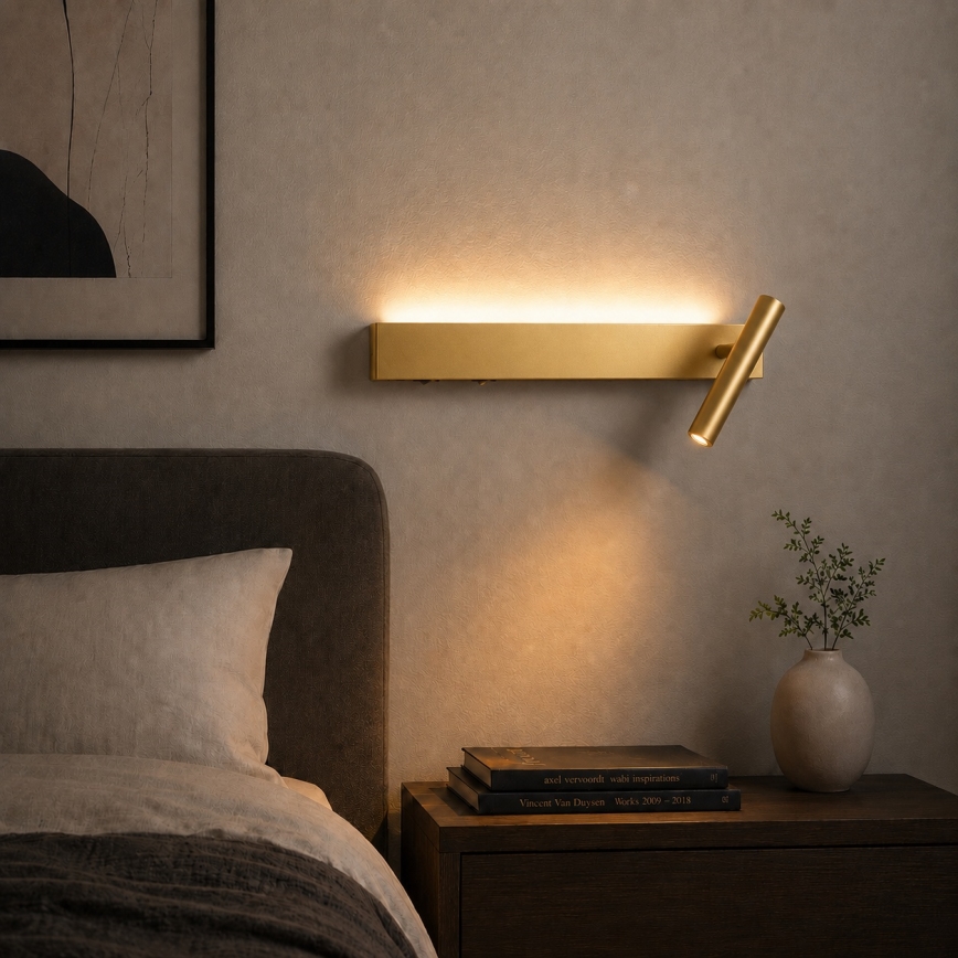 Brilagi - LED Επιτοίχιο φωτιστικό σποτ ARLIX LED/3W/230V + LED/7W χρυσό CRI 90