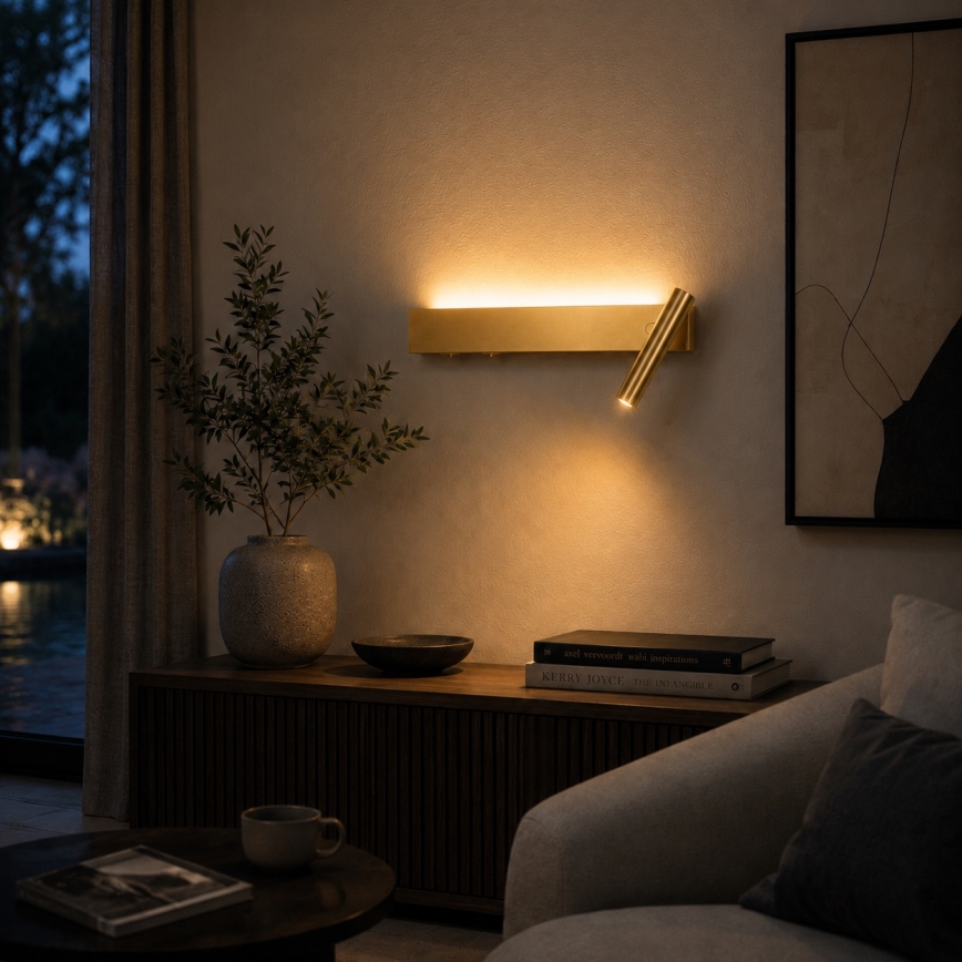 Brilagi - LED Επιτοίχιο φωτιστικό σποτ ARLIX LED/3W/230V + LED/7W χρυσό CRI 90