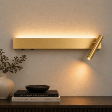 Brilagi - LED Επιτοίχιο φωτιστικό σποτ VIXON LED/3W/230V + LED/7W χρυσό CRI 90