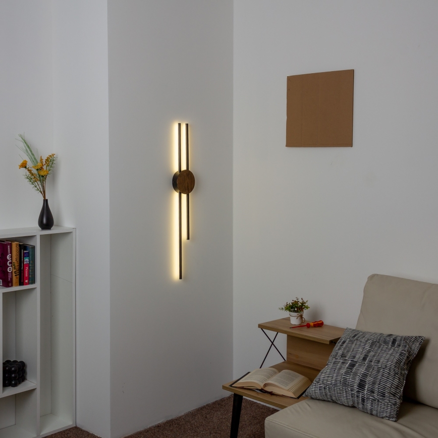 Brilagi - LED Επιτοίχιο φωτιστικό WOODY COLLINE LED/15W/230V 80 εκ. δρυς καρυδιά