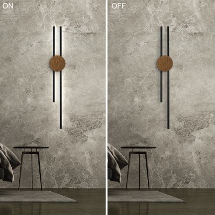 Brilagi - LED Επιτοίχιο φωτιστικό WOODY COLLINE LED/15W/230V 80 εκ. δρυς καρυδιά